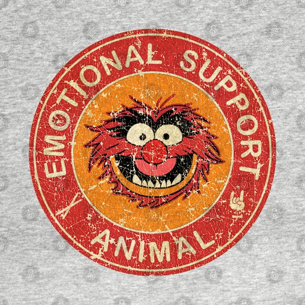 Retro Vintage Emotional Support Animal by antopixel